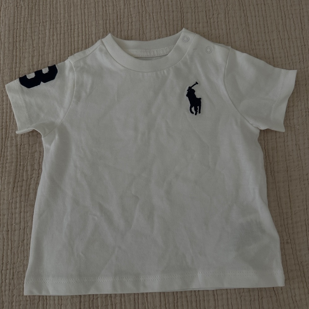 Ralph Lauren Kids Cream Short Sleeve Tee